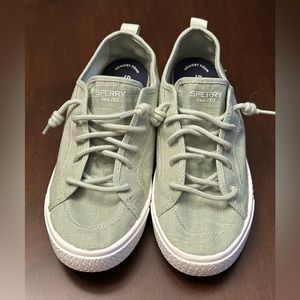 Ready for Summer- SPERRY Top Sider slip on sneaker- size 10, mint green!  NEW